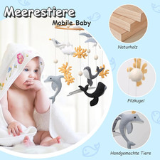 Crib Mobile Boys Girls Marine Theme Dolphin Whale Seagull Boho Baby Gender