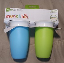 2 MUNCHKIN 10 oz spill proof cup. 12 month NEW NEVER USED