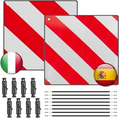 Warnschild 50x50cm Reflektierende Warntafel für Italien Spanien Portugal DHL