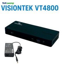 Genuine VisionTek VT4800 Thunderbolt 3 Dock Station Dual DP with 130W Adapter