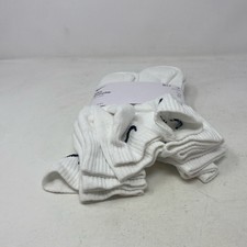 Nike Everyday Dri-FIT Cushioned Low Socks 6-Pk White L M 8-12 