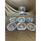 Set Of 7  Vintage Glass Federal Blue Cereal Salad Bowls Madrid Recollection