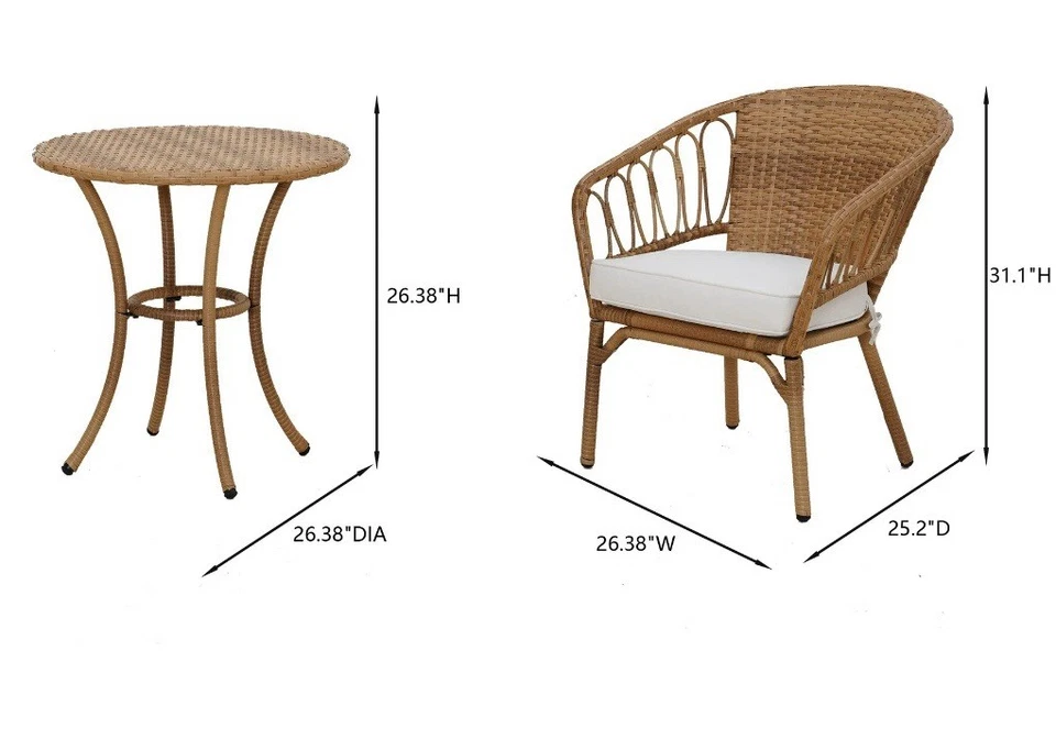 Better Homes & Gardens Willow Sage Wicker Patio Set - Six Piece - Image 4 of 4