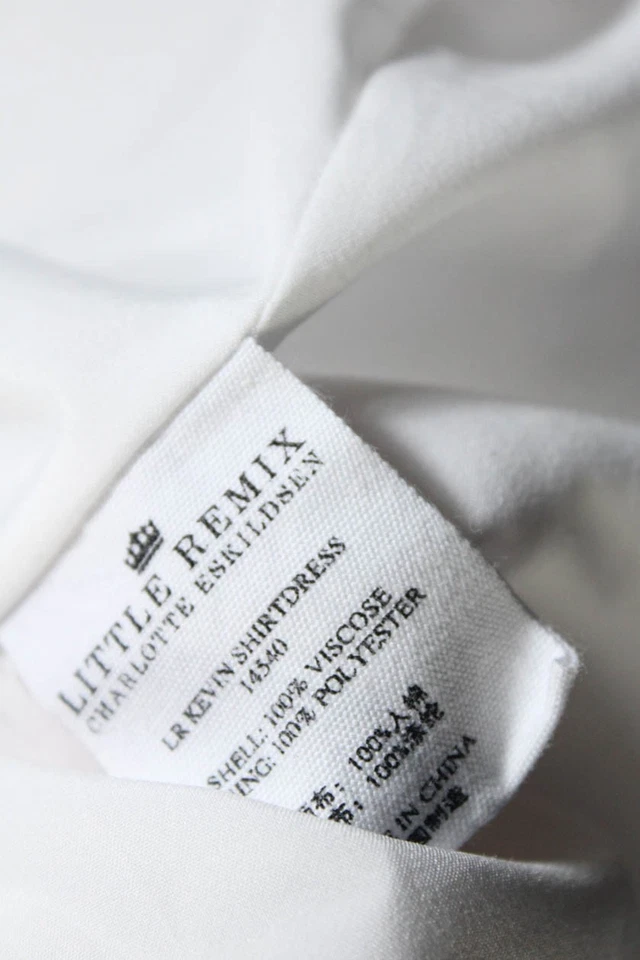 Little Remix Childrens Girls Polka Dot Satin Shirt Dress White Maroon Size 12 - Image 4 of 4