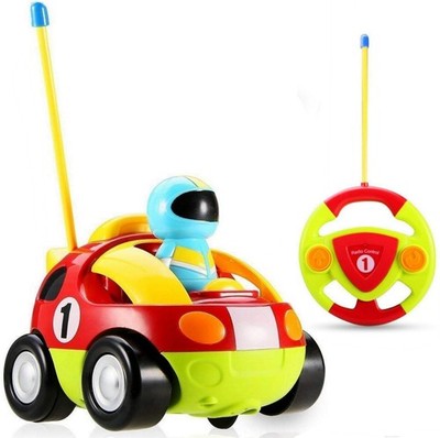 My First Cartoon RC Race Car Radio Remote Control Gift Toy For Toddlers