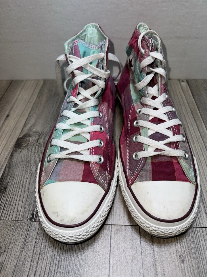 Converse Chuck Taylor все звезды Hi верхний разноцветный клетку кроссовки размер 9 M 11 W - Изображение 2 из 4