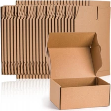 Cedilis 25 Pack 9x6x4 Inches Shipping Boxes, Small Corrugated Cardboard Box,