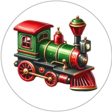 Nostalgic Christmas Train Handmade Stickers Scrapbook Envelope Seals Favors