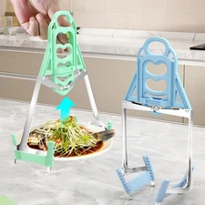 Kitchen Folding Hot Plate Gripper Tongs for Safe Handling of Hot Bowls
