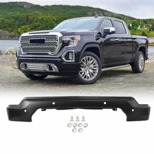 Black Primed Front Bumper Face Bar W/ Sensor Holes For 2019-2021 GMC Sierra 1500