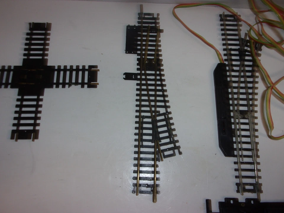 Lot Of 9 HO Train Track Brass And Steel Switch Track, And Cross Track, Various - Image 4 of 4