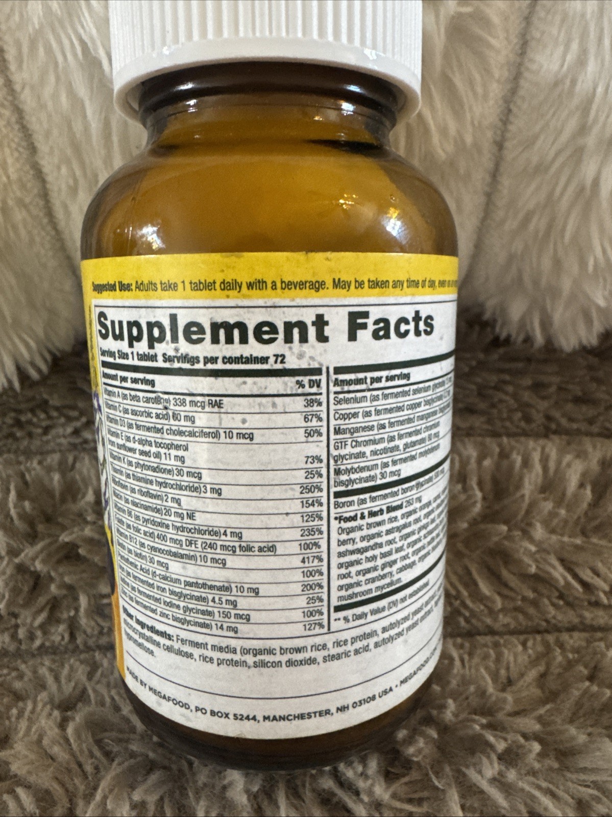 MEGA FOOD WOMEN 40+ 0NE DAILY - 72 TABLETS EXP 12/25