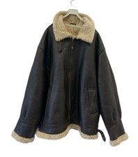 David Moore Classic Shearling Leather Jackt Men 3XL Brown Sheepskin B3 Bombr#207