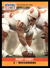 1990 Pro Set Randy Grimes #654 Tampa Bay Buccaneers NFL Football Base Set