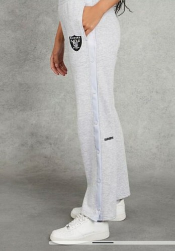 Las Vegas Raiders Pants Women Small Gray Tear Away Track Sweatpant Snap Oakland - Picture 10 of 21