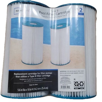 2-Pack Filter Universal Replacement Cartridges for Pools and Hot Tubs Type B