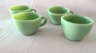 4 Vtg Fire King Green Jadeite Heavy C Handle Mugs Cups Oven Ware 1950's USA