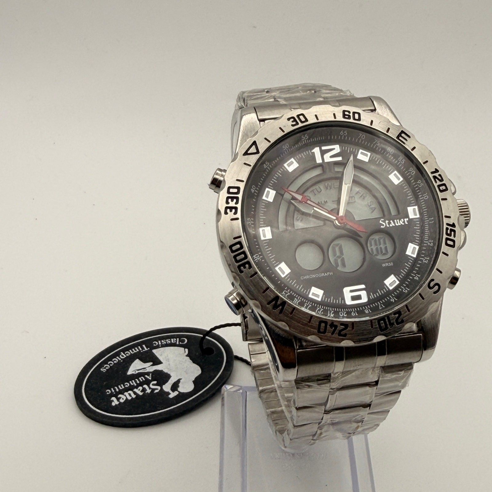 Stauer Compendium Hybrid Chronograph Watch - Oversized Sporty Timepiece image 3