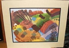 H. JAMES ORIGINAL WATERCOLOR ABSTRACT PAINTING SIGNED
