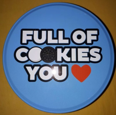 Oreo Keksdose Dose aus Blech ''Full of Cookies'' ohne Inhalt Durchmesser ca. 17 cm