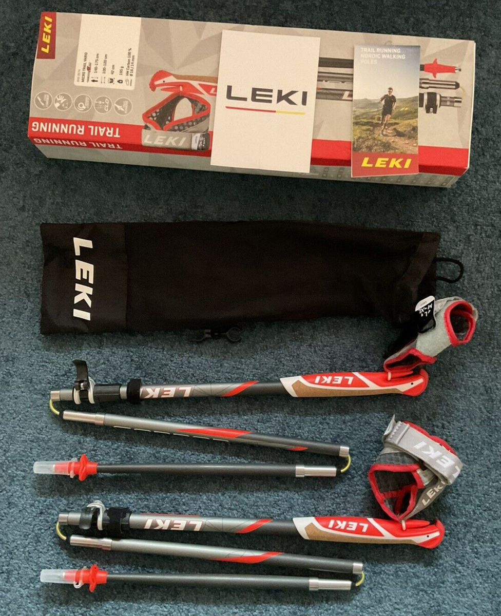 Leki Micro Trail Vario Carbon Running Trekking Poles 100-120
