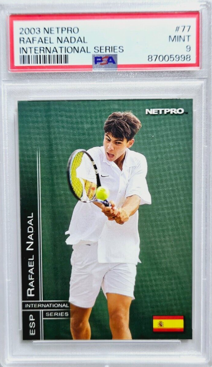 Carte Rookie Rafael Nadal 2003 NetPro International Series #77 - Gradée SGC 9