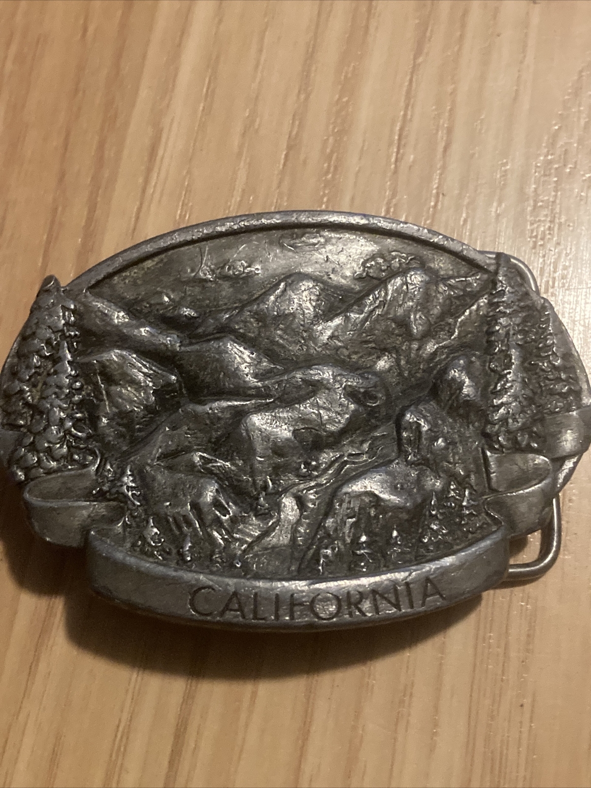 1978 California Mountains Belt Buckle Bergamot Brass … Gem