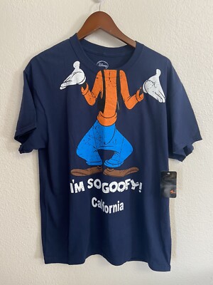 Disney Store Goofy California I m So Goofy T Shirt Sz L Nwt 