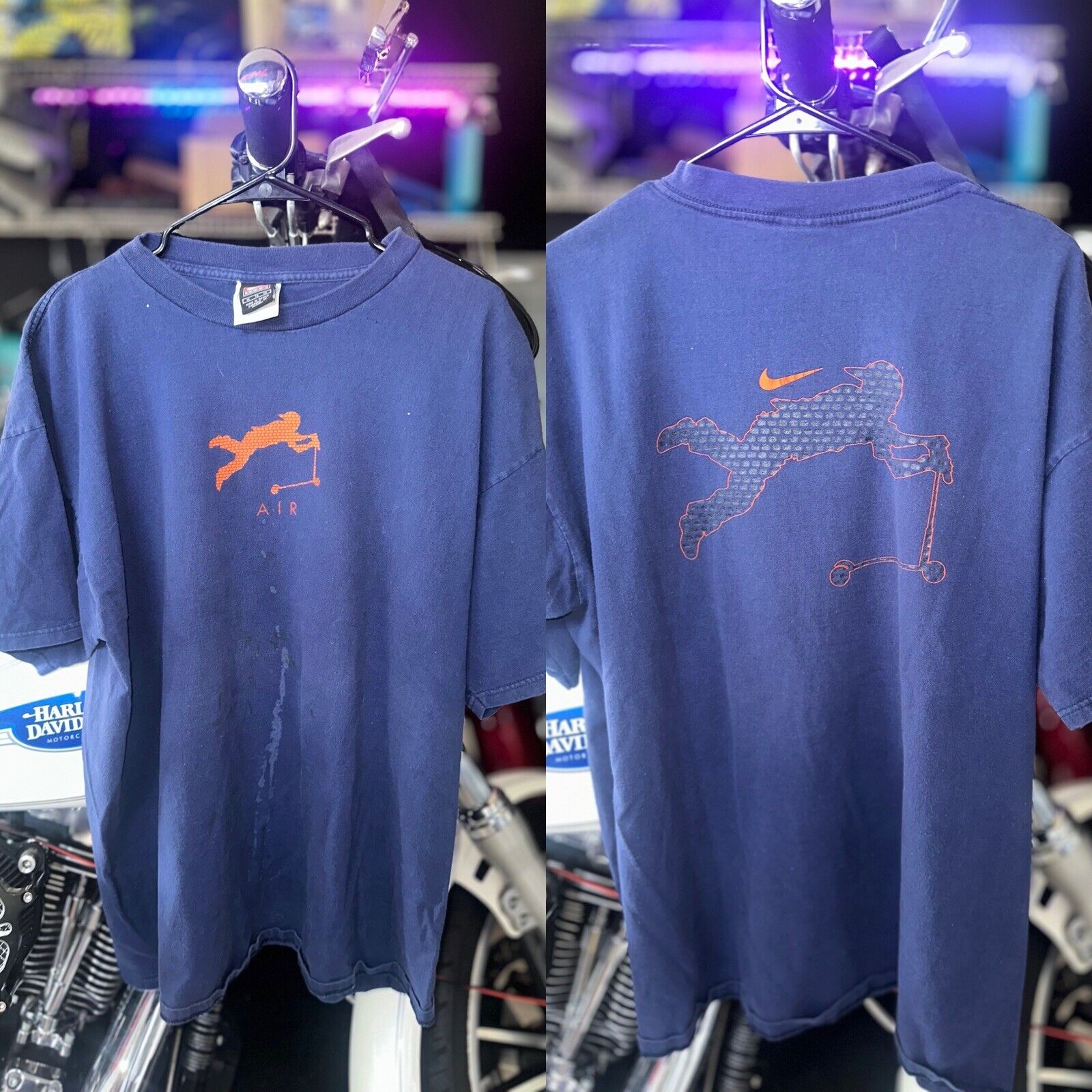 Vintage Nike Air Team Scooter XL Shirt 90s Swoosh Skate Stussy Supreme Sb  Dunk