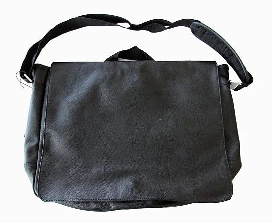 Blank Slate by Solo Black Faux Leather Men's Laptop Messenger Bag - New - Image 2 of 4