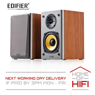 Edifier R1000T4 Active Bookshelf Speakers Monitors TV MAC PC Maple Wood 