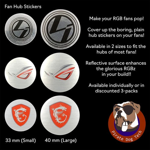 Fan Hub Stickers - Asus, MSI and Lian Li