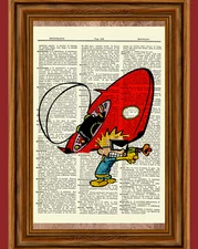 Calvin and Hobbes Spaceman Spiff Dictionary Art Print Book Picture Poster Comic