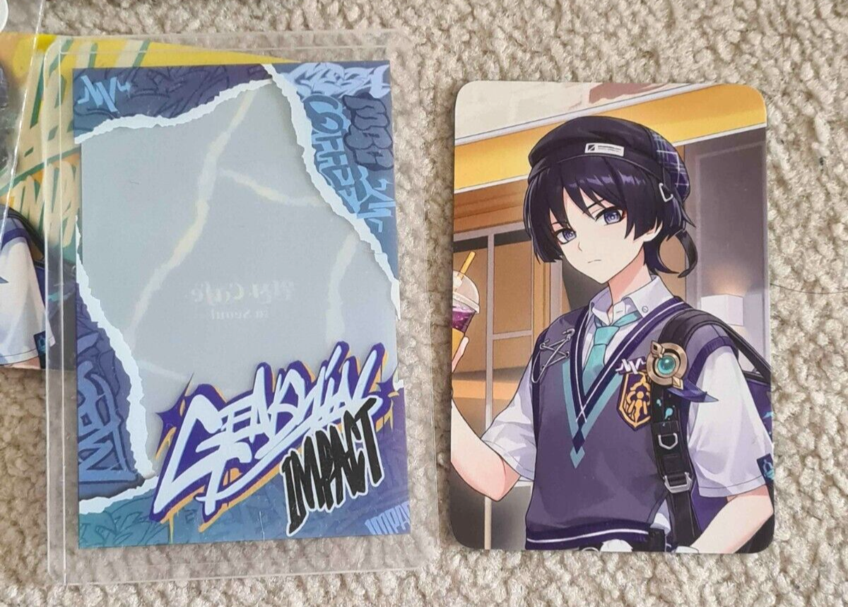 Genshin Impact Korea Mega Coffee Collab Wanderer Scaramouche Card