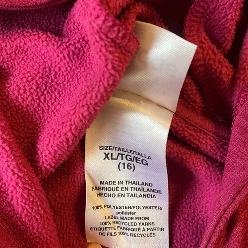 Adidas Girl’s Long Sleeve Hoodie size XL (16), Berried Pink, with Hand Warmer - Picture 9 of 10
