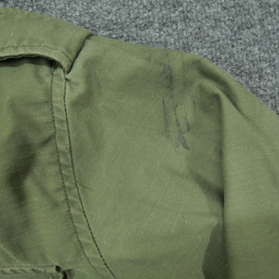 Vintage US Army Coat Field Mens Small Green OG 107 M 65 Jacket 60s - Image 3 of 4