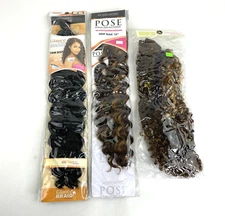 Hair Extensions Mixed Hair Lot of 3 Different Brands / Colors / Styles NEW