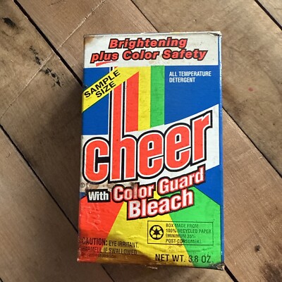 Cheer vintage 1992 With Color Guard Bleach Sample Size Powder Laundry ...