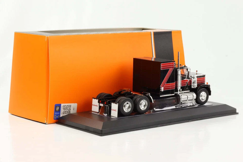 1:43 GMC Generale Trattore Autocarro Camion Nero Rosso 1980 IXO - Immagine 2 di 2