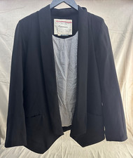 CARTONNIER x ANTHROPOLOGIE Open Front Blazer Jacket in Black Women's XS