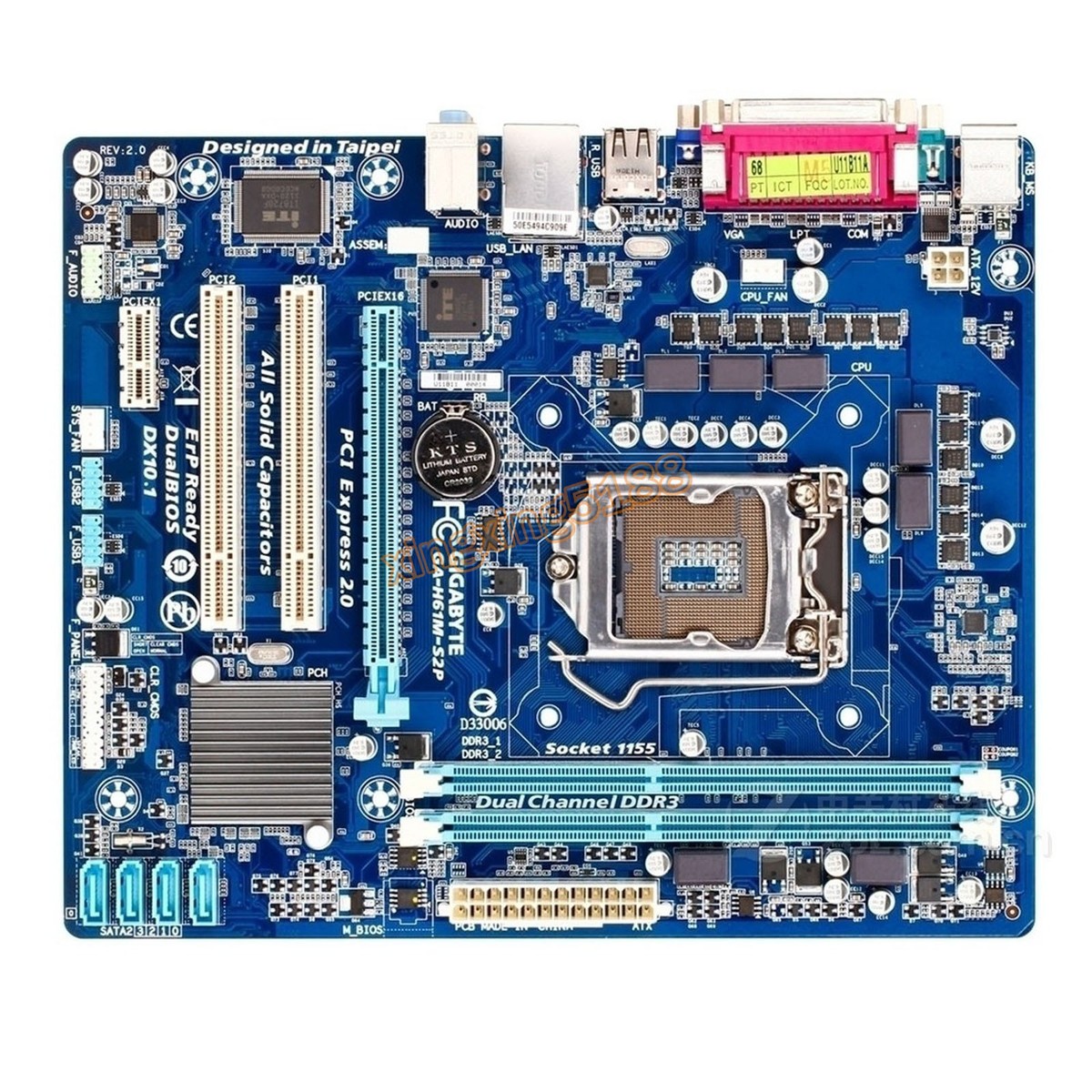 Lga1155 Mainboard Matx GA-H61M-S2P LGA 1155 For Intel MicroATX