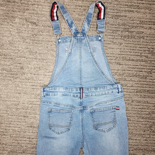 Tommy Hilfiger Size 12 Girls Overall Jeans Shoulder Strap Blue Denim - Picture 3 of 9