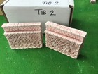 N scale N gauge abutments Set twin Track Painted Pale TIB2
