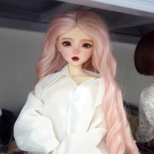 56cm BJD Doll + Face Makeup + Eyes + Pink Wig + Shoes + Shirt Full Accessories