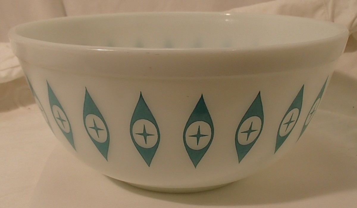 い*め様 米軍 実物 OLD PYREX プレート 海軍② Rare Vintage Unmarked Pyrex Atomic Eye 2 1/2 Quart Bowl 403