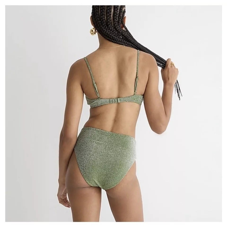 J.Crew Womens High Cut Moderate Cover Tie Waist Bikini