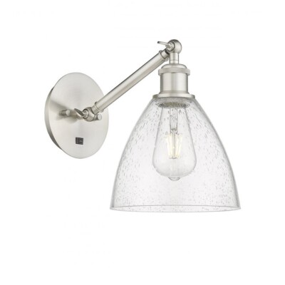 Innovations Ball Brist 7.5'' 1-L 318 LED Sconce, SN/SD - 317-1W-SN-GBD-754-LED