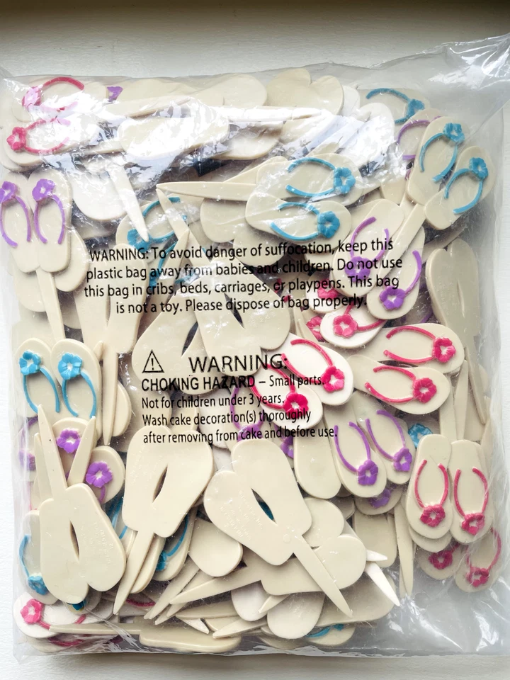 Chanclas de verano DecoPac DecoPic Cupcake Picks paquete de 144 Foto 3 de 4