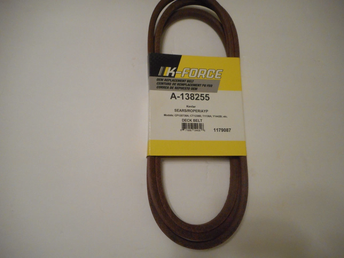 K-Force OEM Replacement Deck Belt # A-138255. For SearsRoperAYP. New. |  eBay