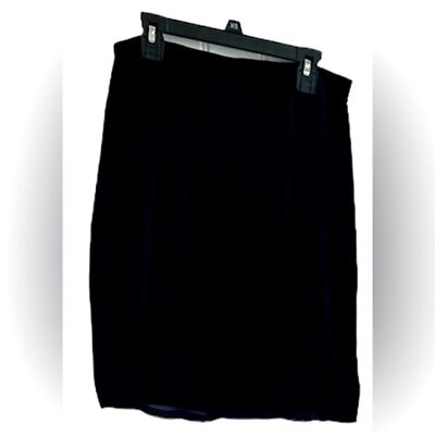 Ann Taylor, black velvet pencil skirt, women, 8P